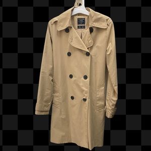 Abercrombie Tan Trench Coat - Lined